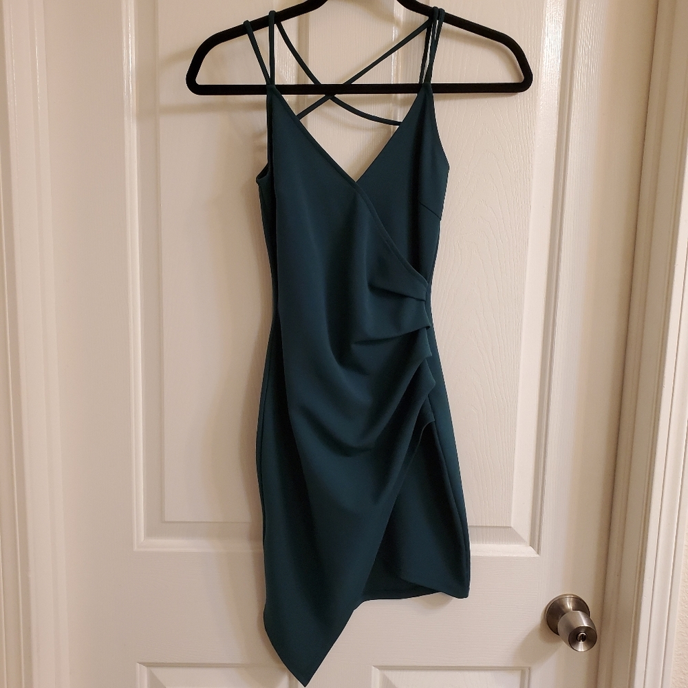 Strappy Green Mini Dress